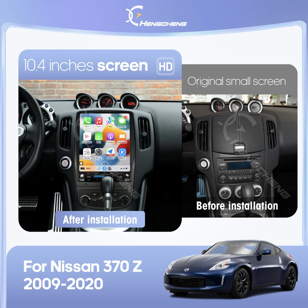 10.4inch Car Radio multimedia Video Player For Nissan 370 Z 2009-2020 GPS navigation Android13 Auto Carplay 4G wifi 360Camera