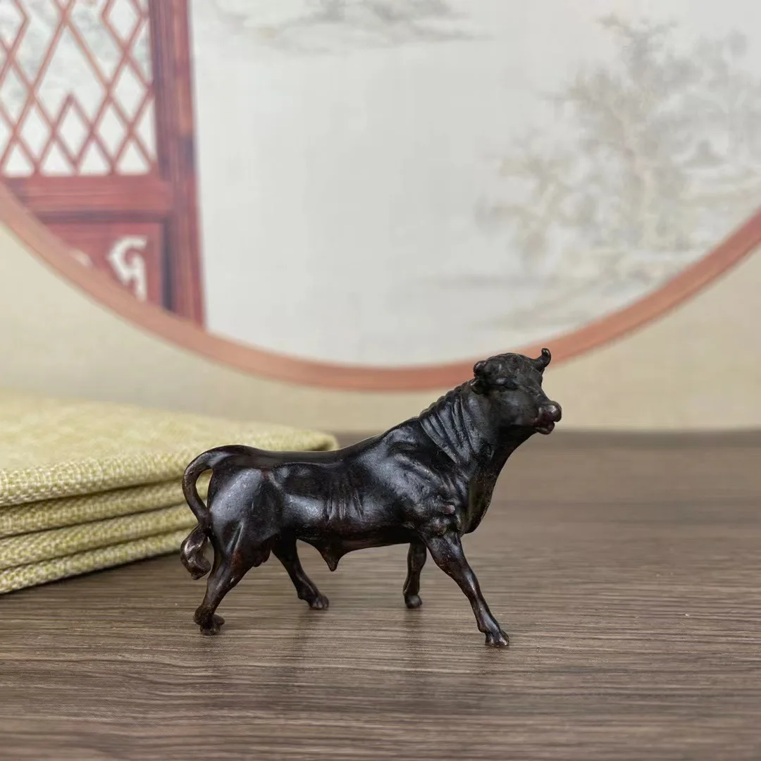 

Animal sculpture retro cow ornament, bull gas is soaring, Niu Home Furnishing Store, twelve zodiac cattle copper cattle opened