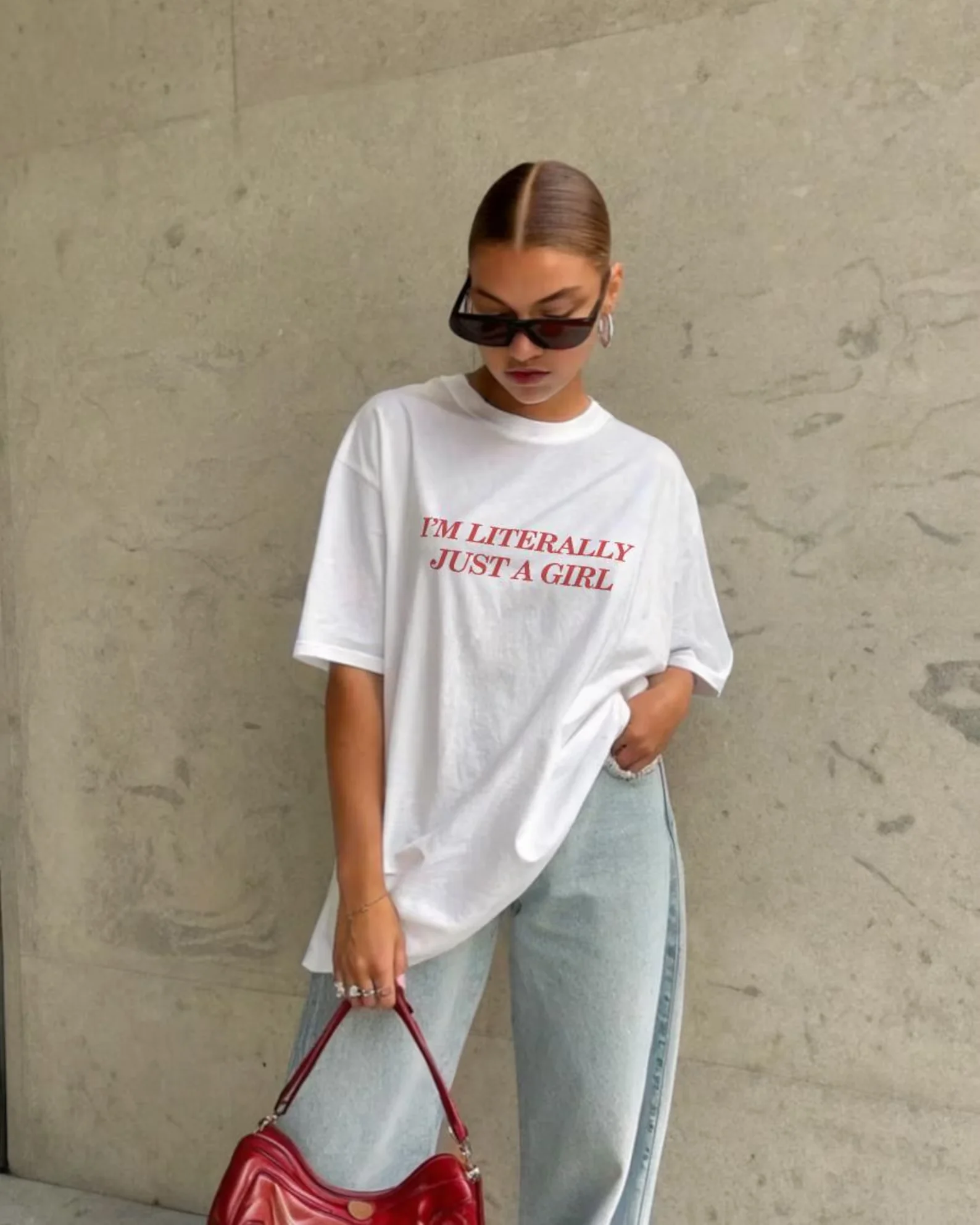 

I'm Literally Just a Girl Funny Graphic T-Shirt Coquette Graphic Shirt Gift for Bestie Women Men Fashion t shirt Summer Tops