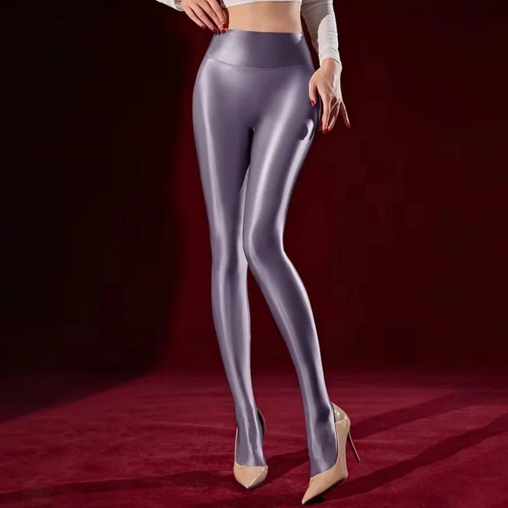 

Elastic 360 Seamless Glossy Tights Sexy Spring Autumn Silky Pantyhose Smooth Thin Dance Yoga Leggings Women's Tiny Tight