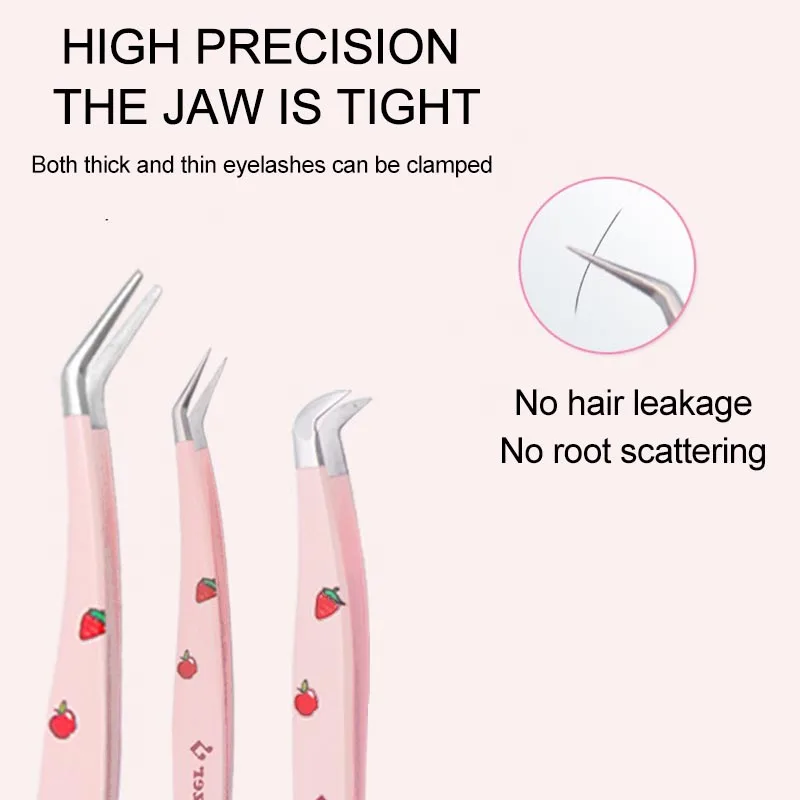 新しいピンセットまつげエクステンションピンセットまつげファイバーチップラッシュボリュームピンセットつけまつげクリップ JMNZ02