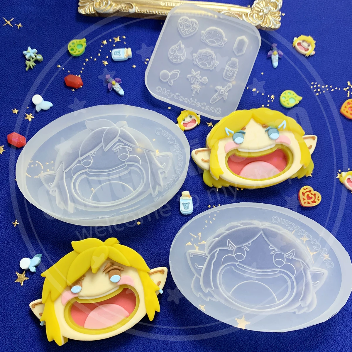 Super cute transparent silicone mold epoxy resin UV resin silicone mold shake mold Cartoon character design