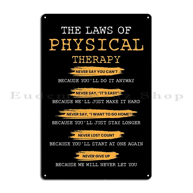 Pt Physical Therapy Therapist Metal Plaque Poster Personalized Club Party Living Room Designing Tin Sign Poster