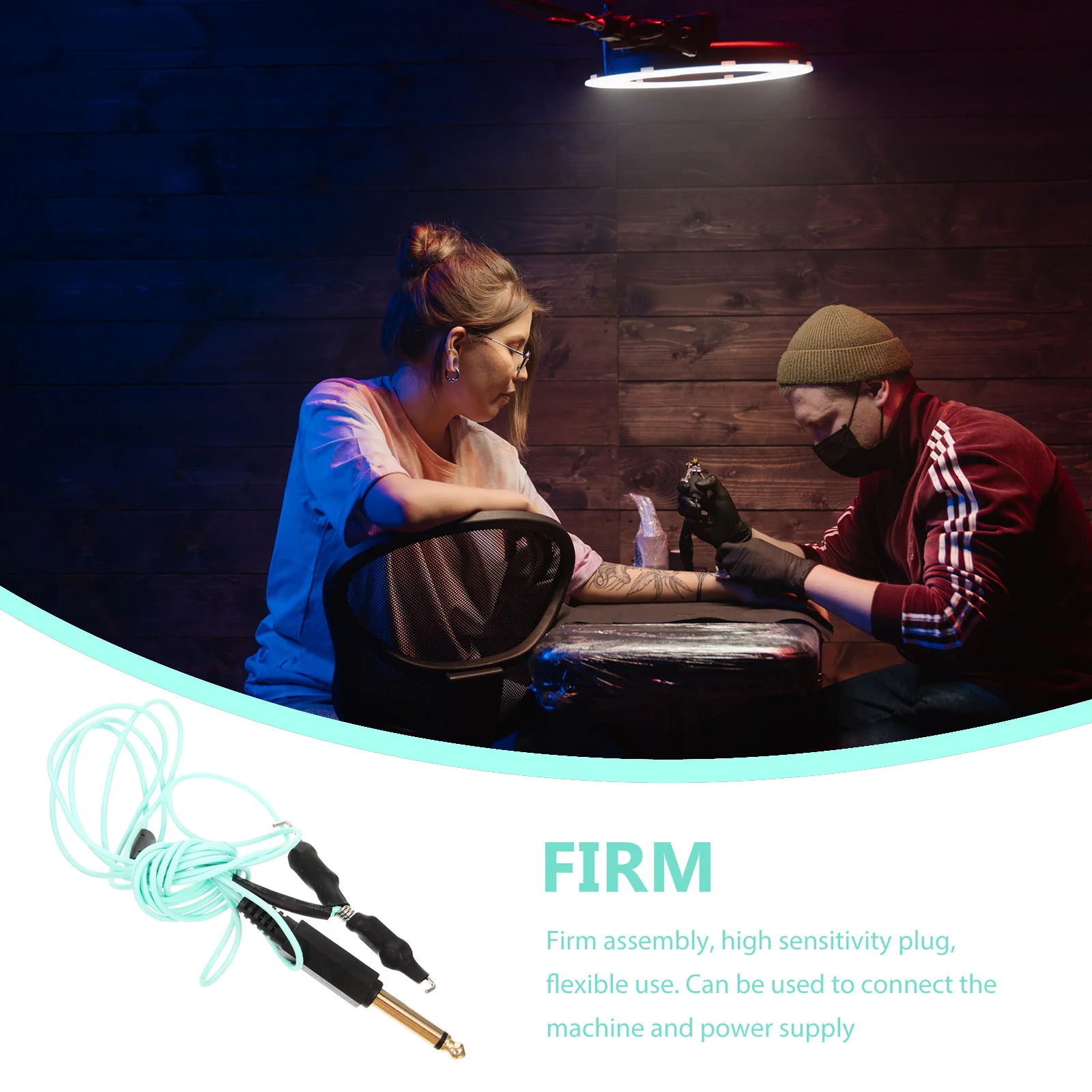 

1Pcs Tattoos Machine Clip Cord Hook Line Built-in Copper Wire High Conductivity Stable Current Transmission Flexible Tattoo