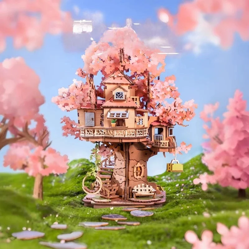

Rolife Sakura Dr Treehouse 3D игрушка-головоломка здание DIY сборная модель деревянная игрушка в подарок для девочек украшение ручной работы Crt
