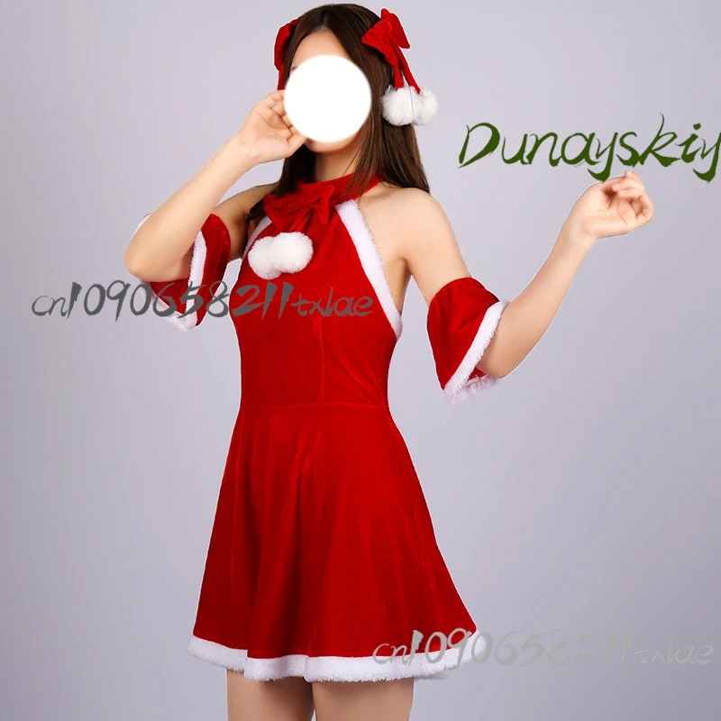 크리스마스 섹시한 원피스 레드 레이스업, 슬림하고 슬림한 귀여운 레드 드레스, 패치워크 활, 크리스마스 달콤한 원피스