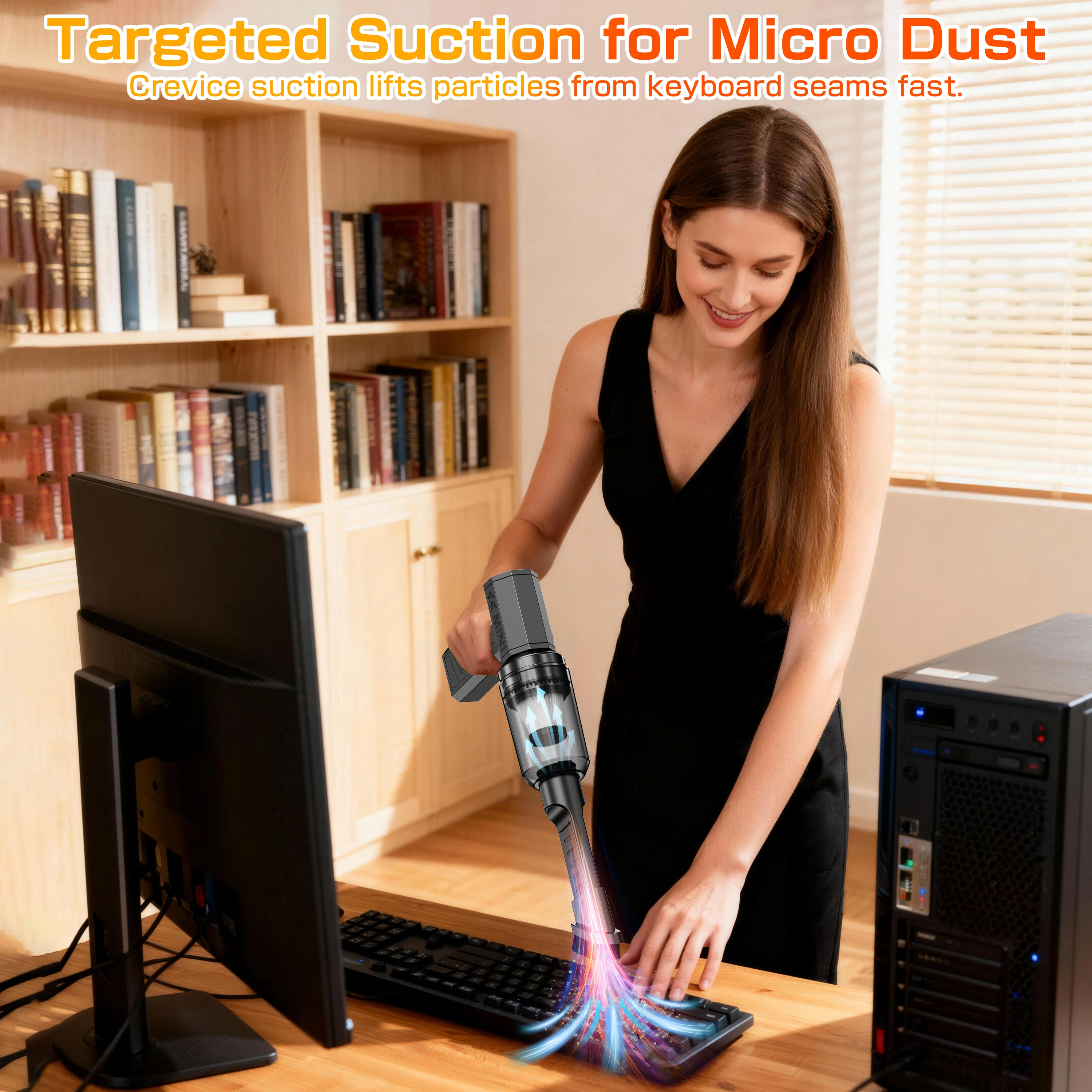 لسيارة RV شاحنة مقطورة منفاخ مروحة تربو تهب الثلوج 2 في 1 مكنسة كهربائية أوتوماتيكية تنظيف تهب أداة يده مروحة نفاثة عنيفة #2