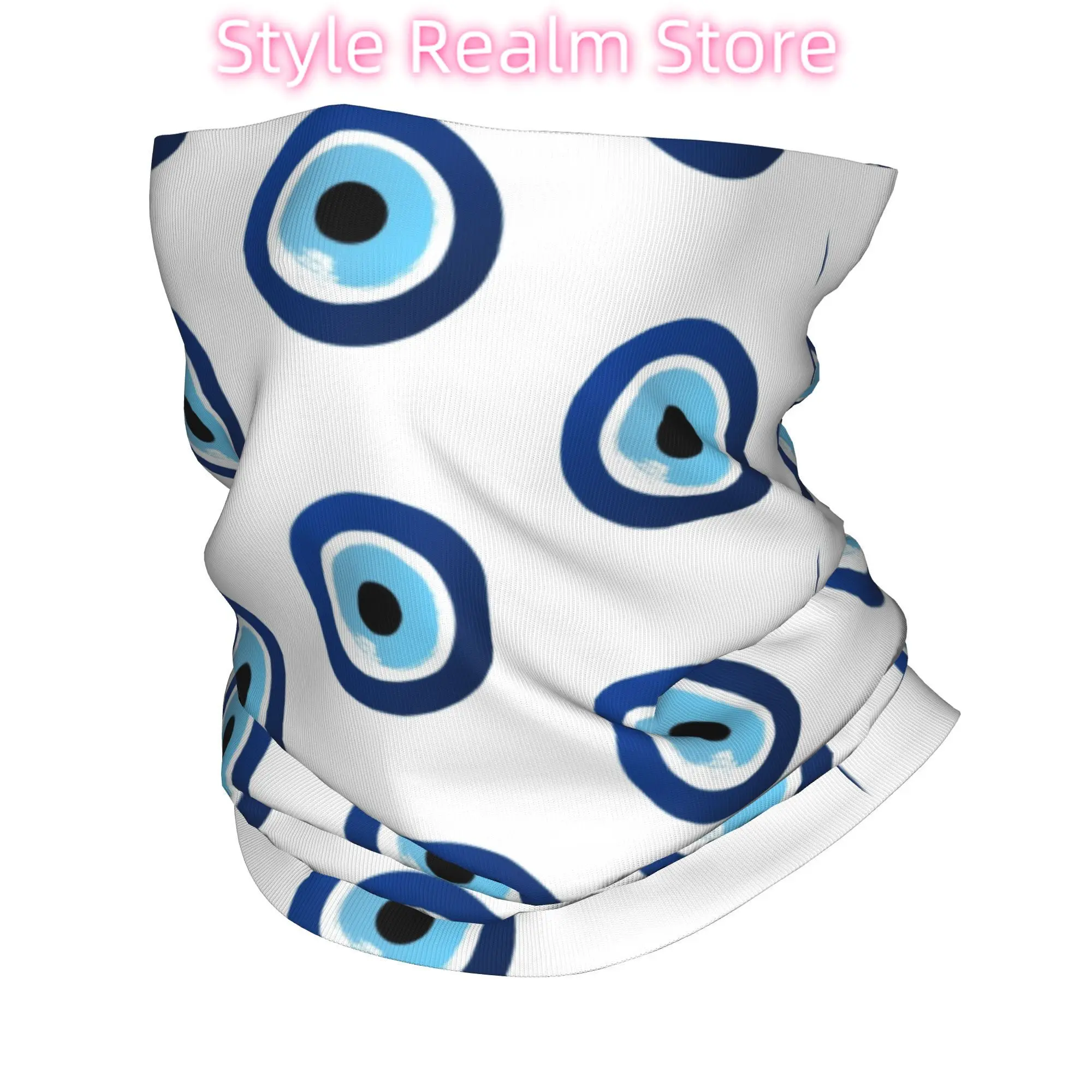 

Греческая бандана сглаза Хамса на заказ, зимняя теплая повязка на шею, ветрозащитная накидка, шарф для лица для амулета Nazar, очаровательная повязка на голову в стиле бохо