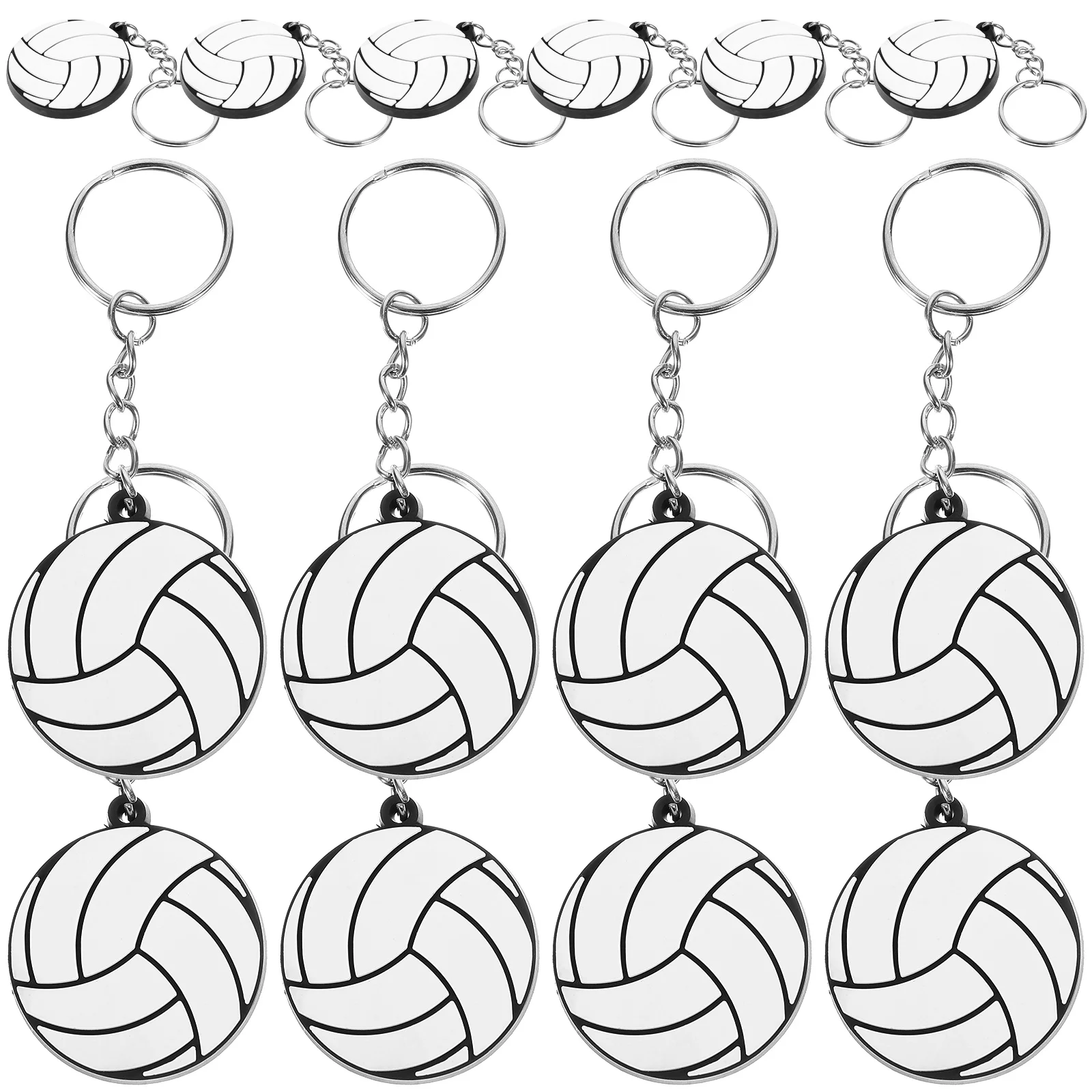 20 Pcs Pvc Volleyball Keychain Party Decoration Pendant Sports Rings Keyring Girl Mini Holders Keychains for Backpacks