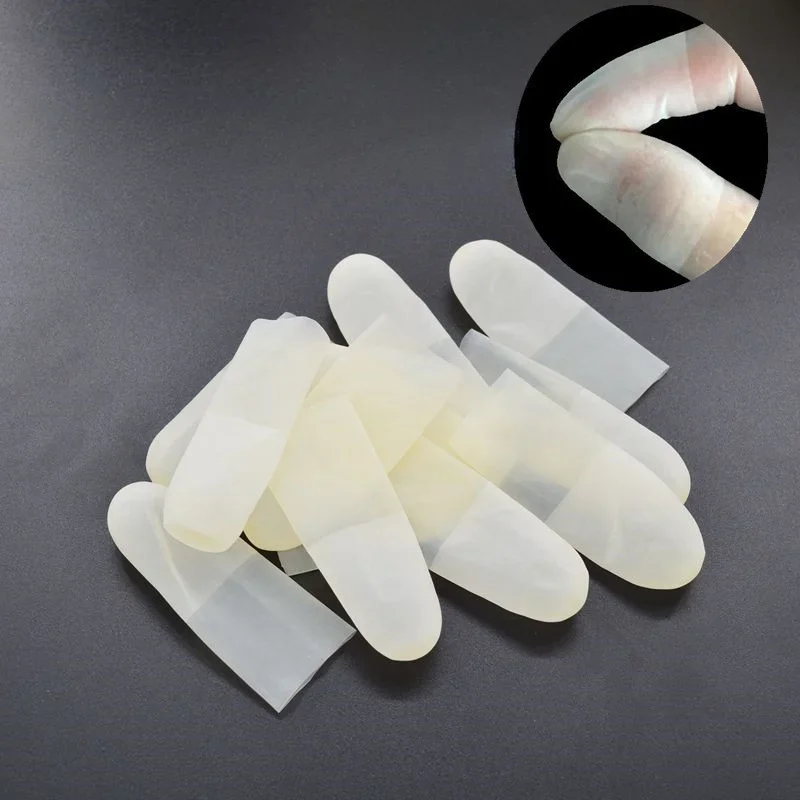 

Rubber Non-slip Anti-static Finger Cots Disposable Latex Finger Cover Fingertips Protector Gloves Nail Art Tool