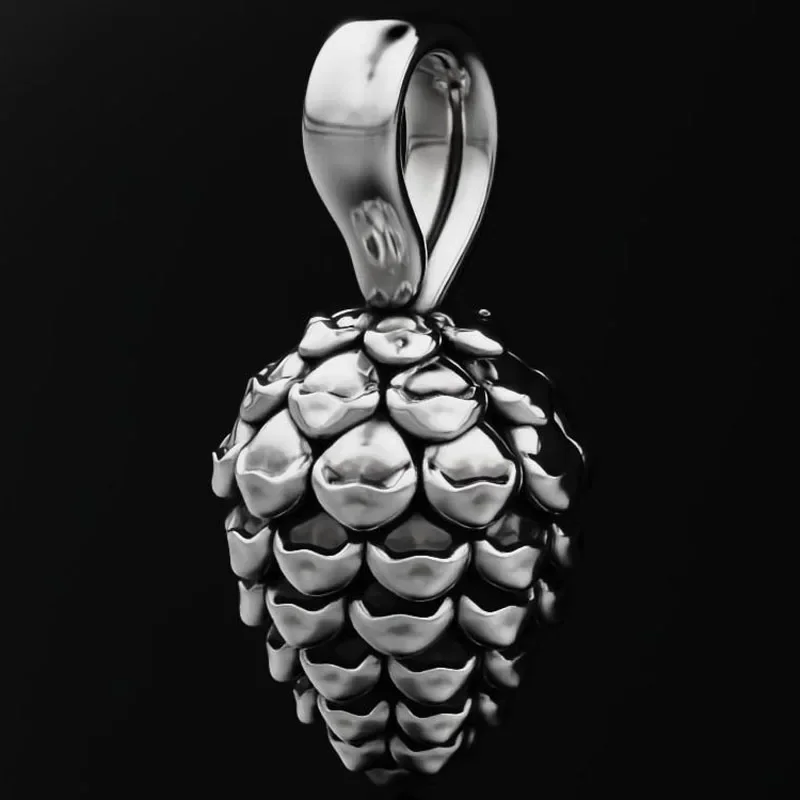 

5g Pine cone pendant for graceful and fashionable girls Customized 925 Solid Sterling Silver Pendant