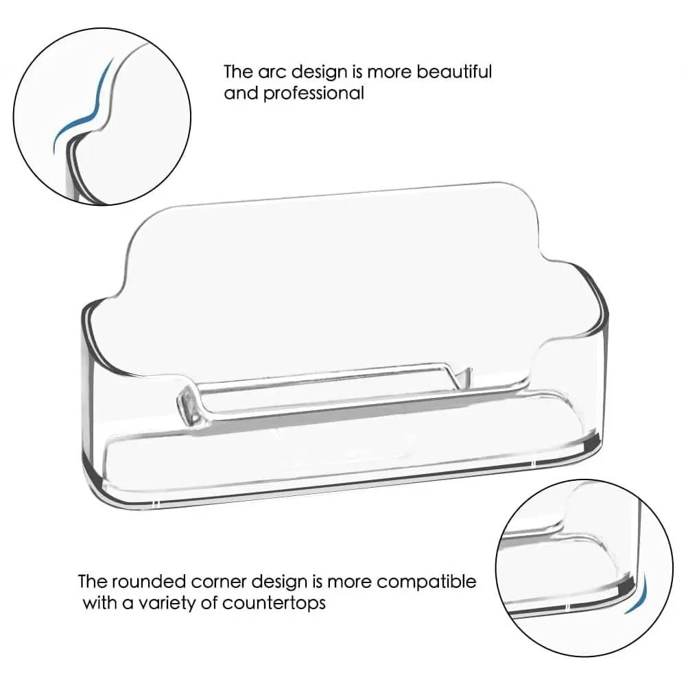 حامل بطاقات عمل شفاف متعدد الوظائف، حامل بطاقات عمل للمكتب والمعرض، 30-40 بطاقة عمل
