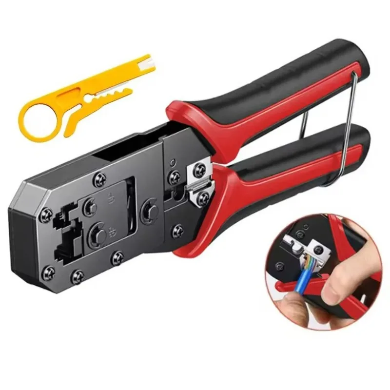 New! For Modular Connector RJ45 Crimping Tool Ethernet Network LAN Cable Crimper Cutter Stripper Plier 8P RJ45 6P RJ12 RJ11