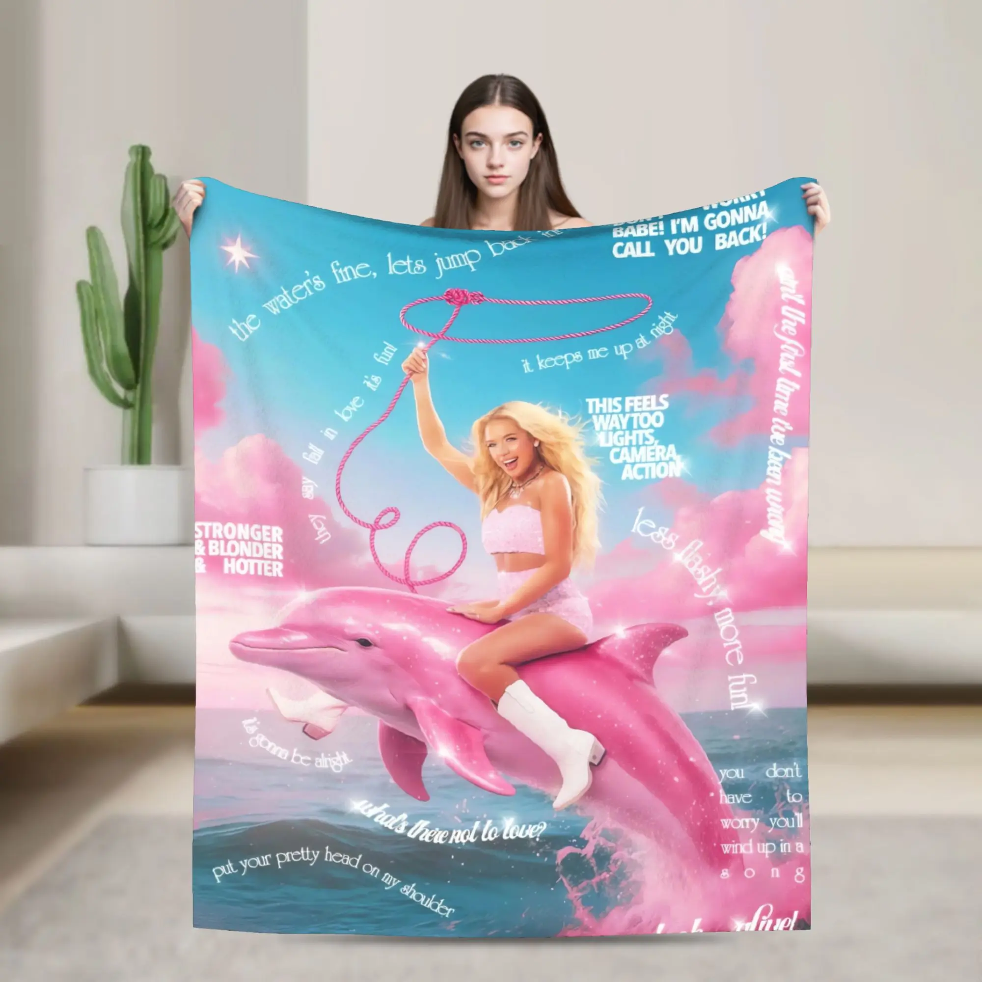 Office Megan Moroney Singer Cloud 9 Album Warm Soft Blankets  Airplane Travel Plush Bedding Throws Bedspread Sofa Bed