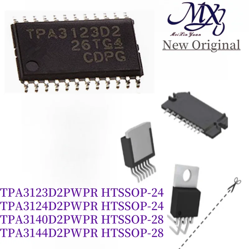 MXY 2Pcs TPA3123D2PWPR TPA3123D2 TPA3124D2PWPR TPA3124D2 TPA3140D2PWPR TPA3140D2 TPA3144D2PWPR TPA3144D2 HTSSOP-24 HTSSOP-28 IC