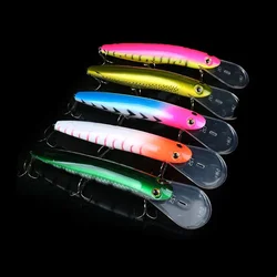 Señuelo de pececillo grande y largo, cebo duro Wobbler, ojos 3D, anzuelos fuertes para pesca en el mar, 1 piezas, 16cm, 22g