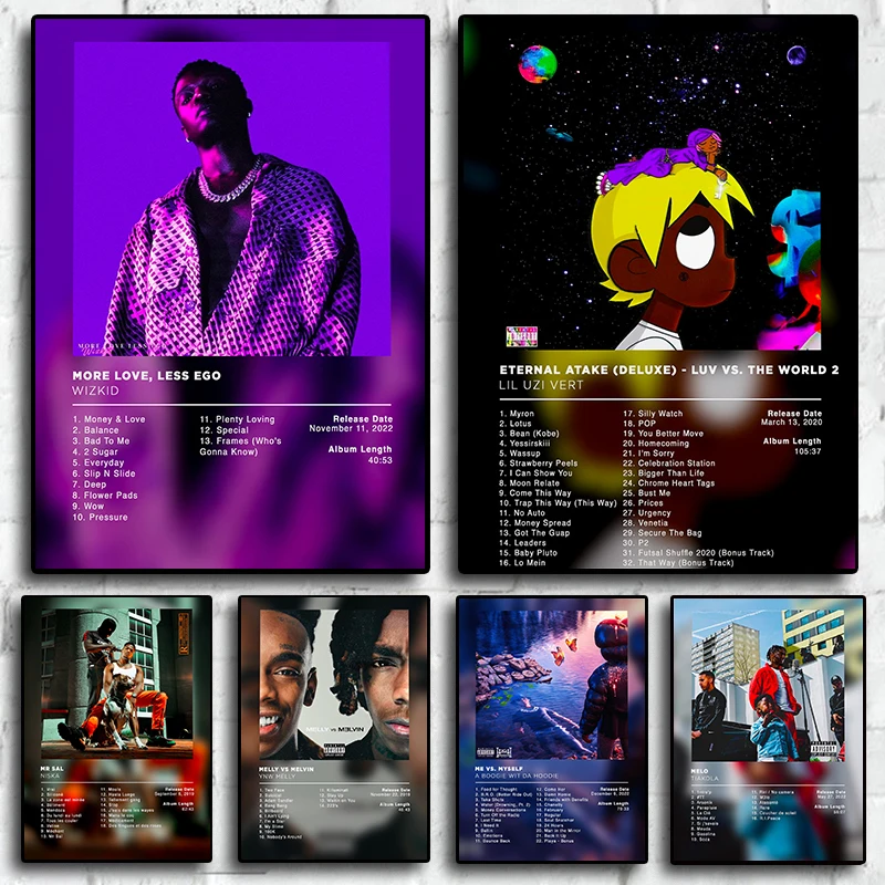 Französische Sängerin Tiakola J. Cole Poster Popmusik Album Cover Bilder für Zimmer Bar Leinwand Malerei ästhetische Kunst Home Wall Dec