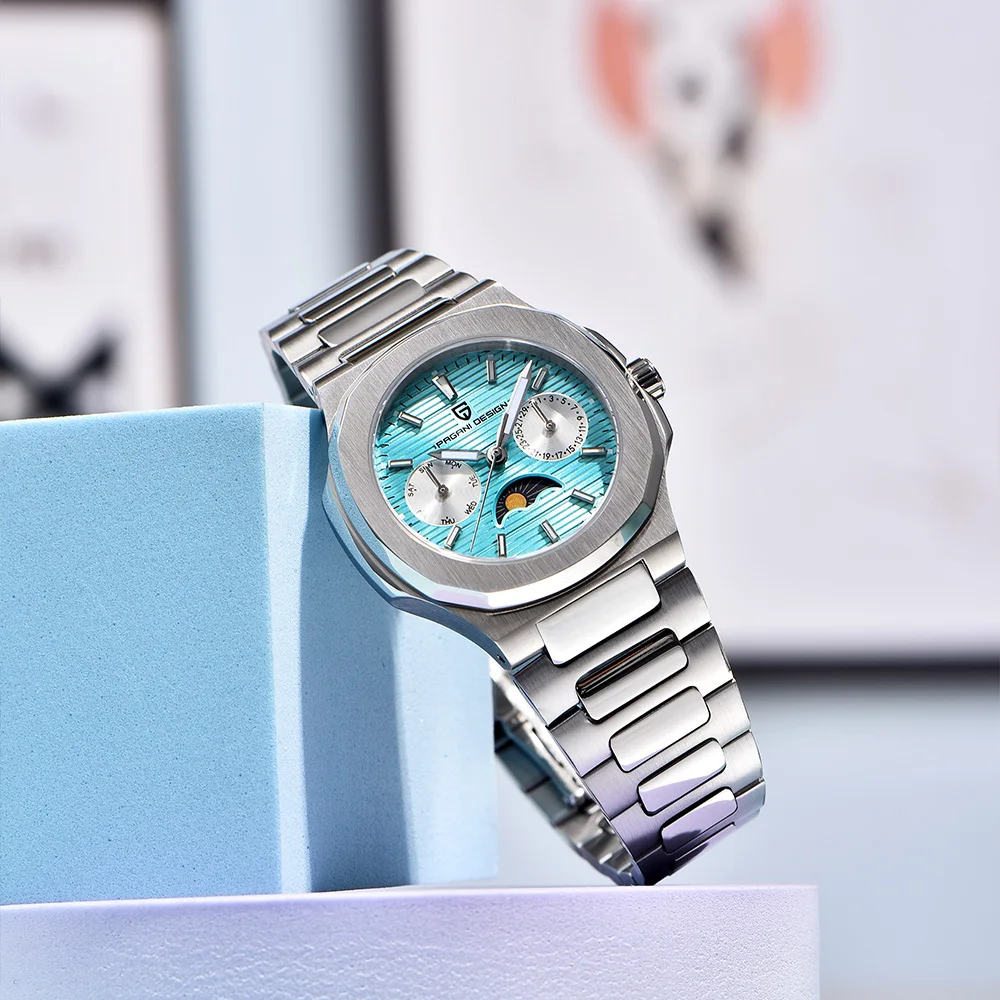 2025Pagani design women's watch fashion quartz watch women's multi-function chronograph moon phase automatic date watch gift box