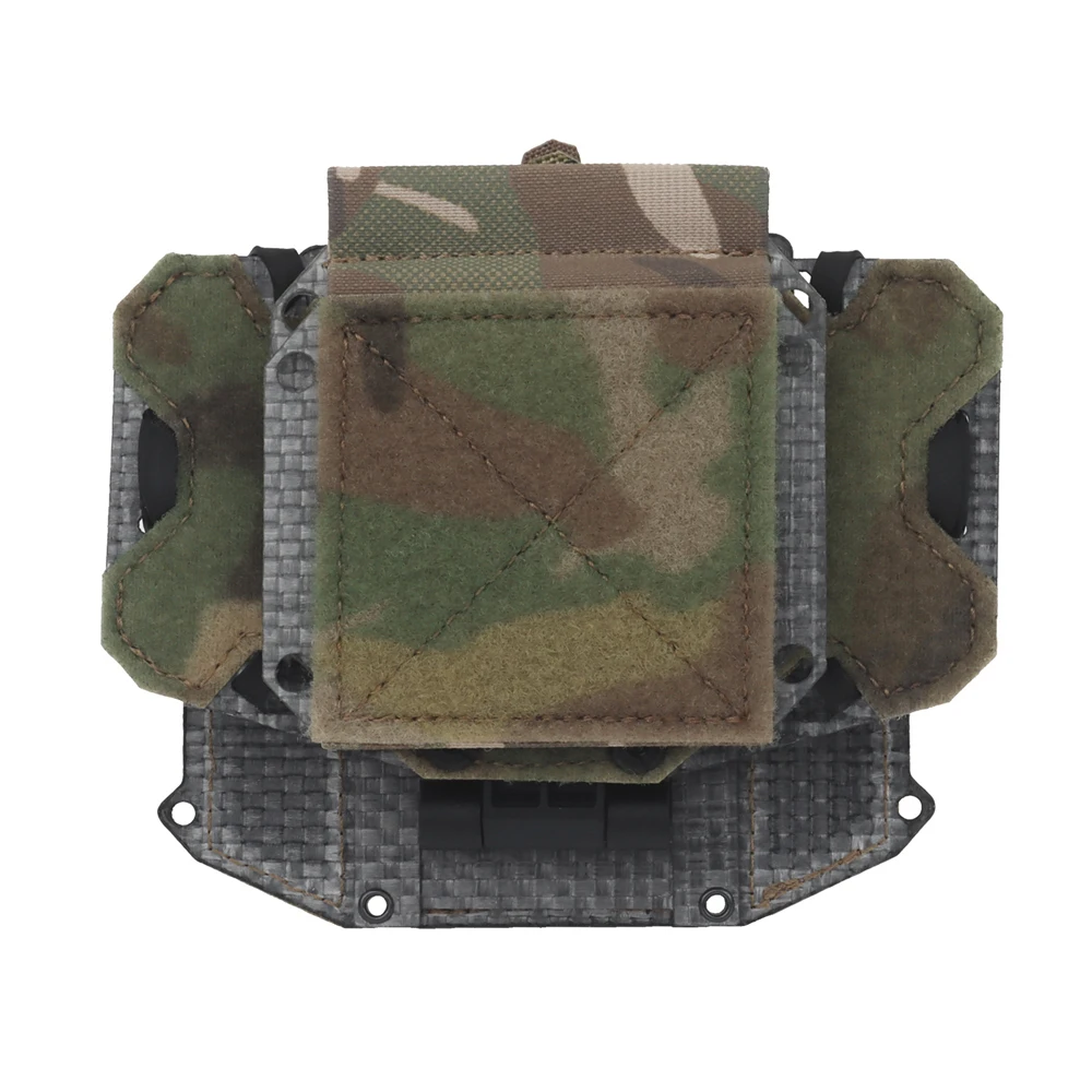 Tactical Hidden Mobile Phone Navigation Board EUD Insert Hunting Bag Magic Fastener Mount Folding Phone Holder Adjustable Angle