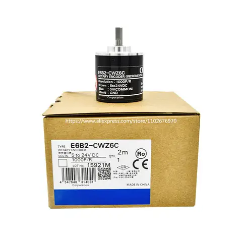 Optical Encoder E6B2-CWZ6C CWZ5B CWZ1X CWZ3E CWZ5G-1024P/R 10 20 60 360 1024 2500 5-24v Photoelectric Rotary Incremental Encoder
