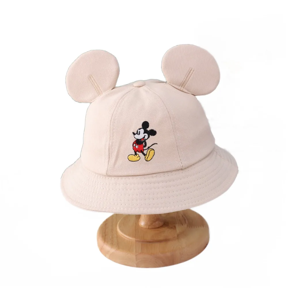 Cartoon  Bucket Hat Spring Summer Animal Embroidery Panama Fisherman Cap Baby Boys Girls Sun Hats Kids Outdoor Caps