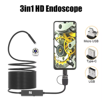 Dearsee Mini Camera 7mm Android Type-C USB Endoscope Camera  6LED Borescope Inspection Camera Waterproof IP67 Endoscope For Cars