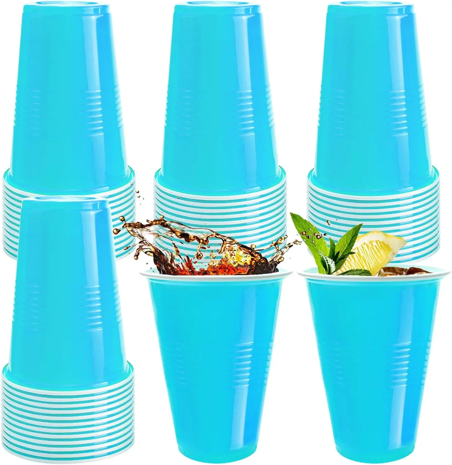 

20PCS 16OZDisposable Drinking Cups for Party Graduation Cup Wedding Birthday Valentine's Day Beer Serving Snack Sample Barbecues