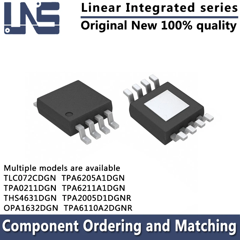 

1 шт. THS4631DGN TLC072CDGN TPA0211DGN TPA6205A1DGN TPA6211A1DGN TPA2005D1DGNR TPA6110A2DGNR HVSSOP-8 Линейный усилитель