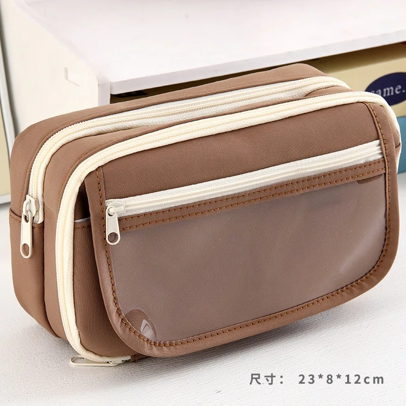 مقلمة كابيبارا للبنات، عالية الجودة، سعة كبيرة، صندوق قرطاسية متعدد الوظائف لطلاب المدارس الثانوية