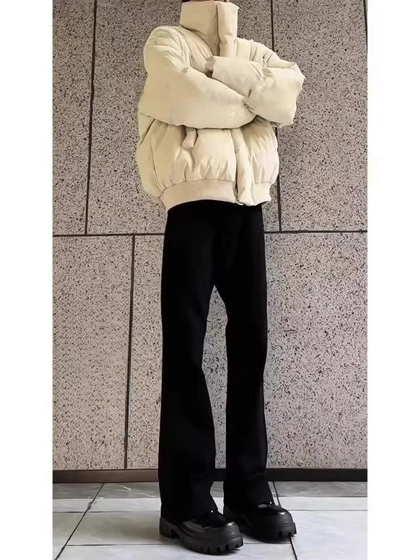 

Мужские джинсы Bla с широкими штанинами, весна-осень, приталенные, прямые, длинные брюки в американском стиле High Street, с эффектом потертости (Knife)