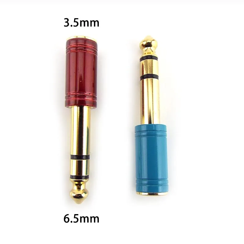 6.35mm Male To 3.5mm Female Stereo Jack Plug Audio Connector Headphone Amplifier Adapter Microphone AUX 6.35 3.5mm D5