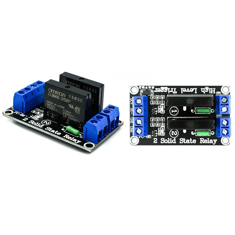 المستوى المنخفض 5 فولت 1 2 4 8 قناة SSR G3MB-202P وحدة تتابع الحالة الصلبة 240 فولت 2A الناتج مع الصمامات المقاومة لتقوم بها بنفسك عدة لاردوينو