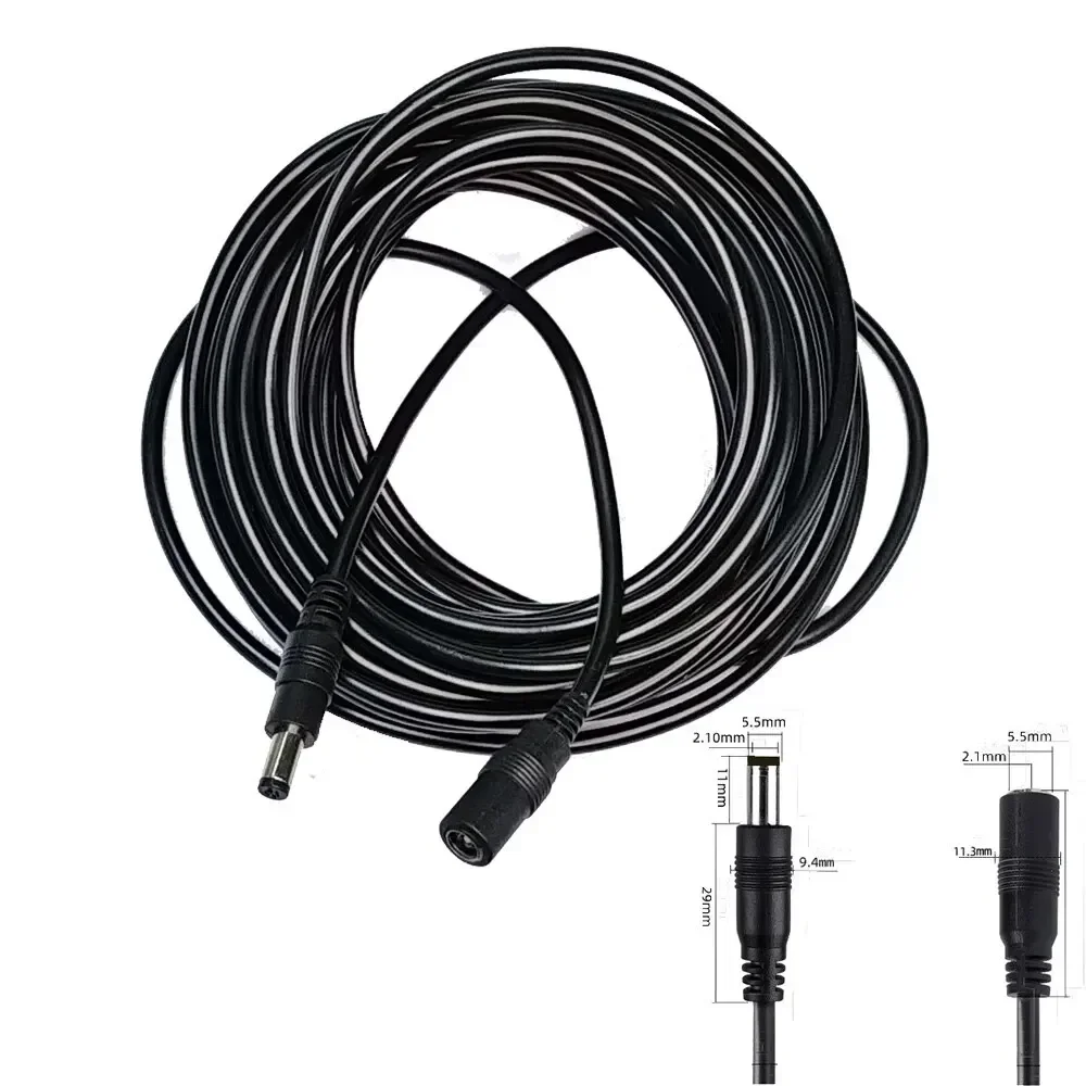 10M/ 5M 5.5mm*2.1mm DC Power Connector Extension Cord Jack Adapter Lead Cable DC Female Male Extension External Plug image 3