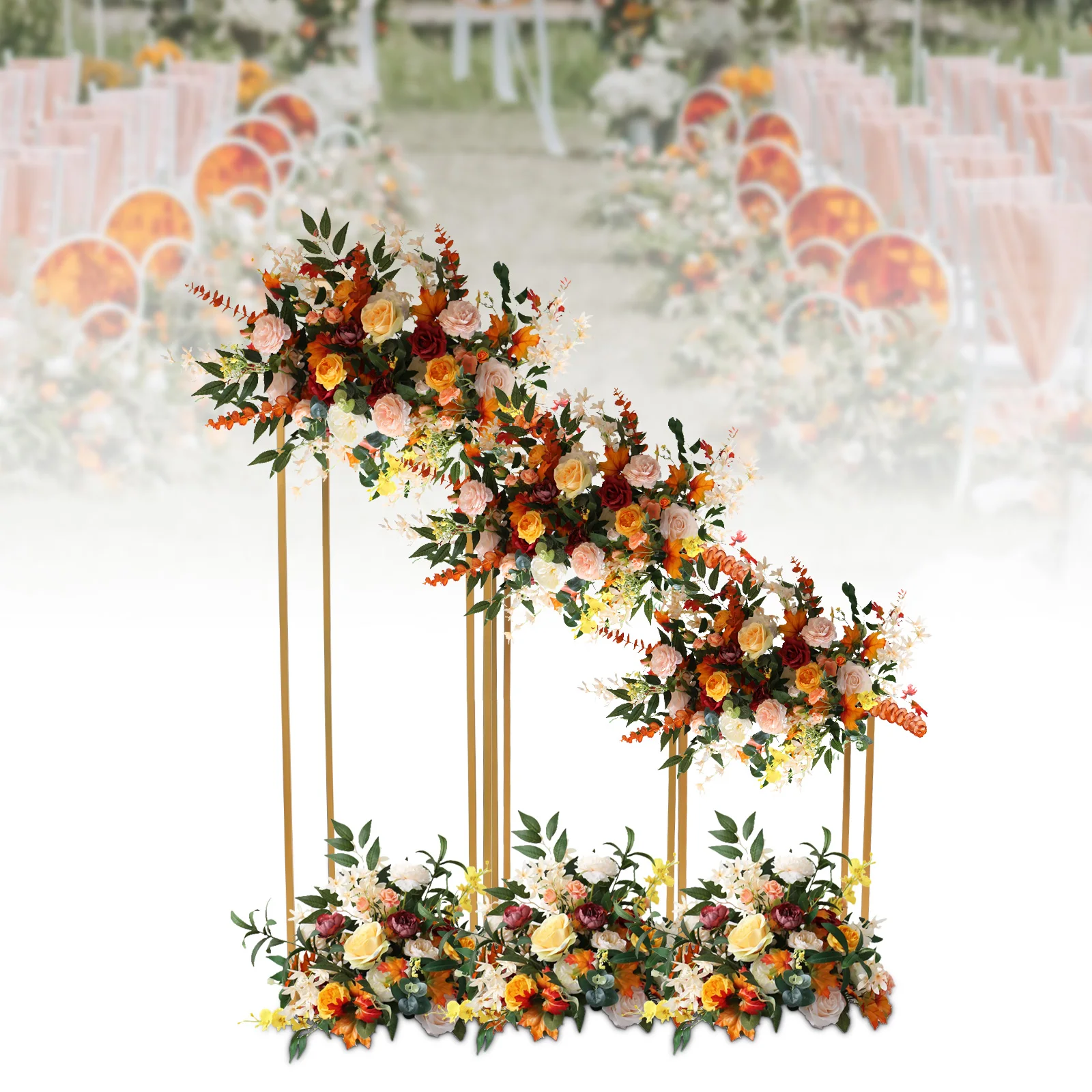 

3Pcs Wedding Flower Stand Metal, 40/60/80 cm Metal Prop Party Display Decoration for Wedding Decoration Window Display