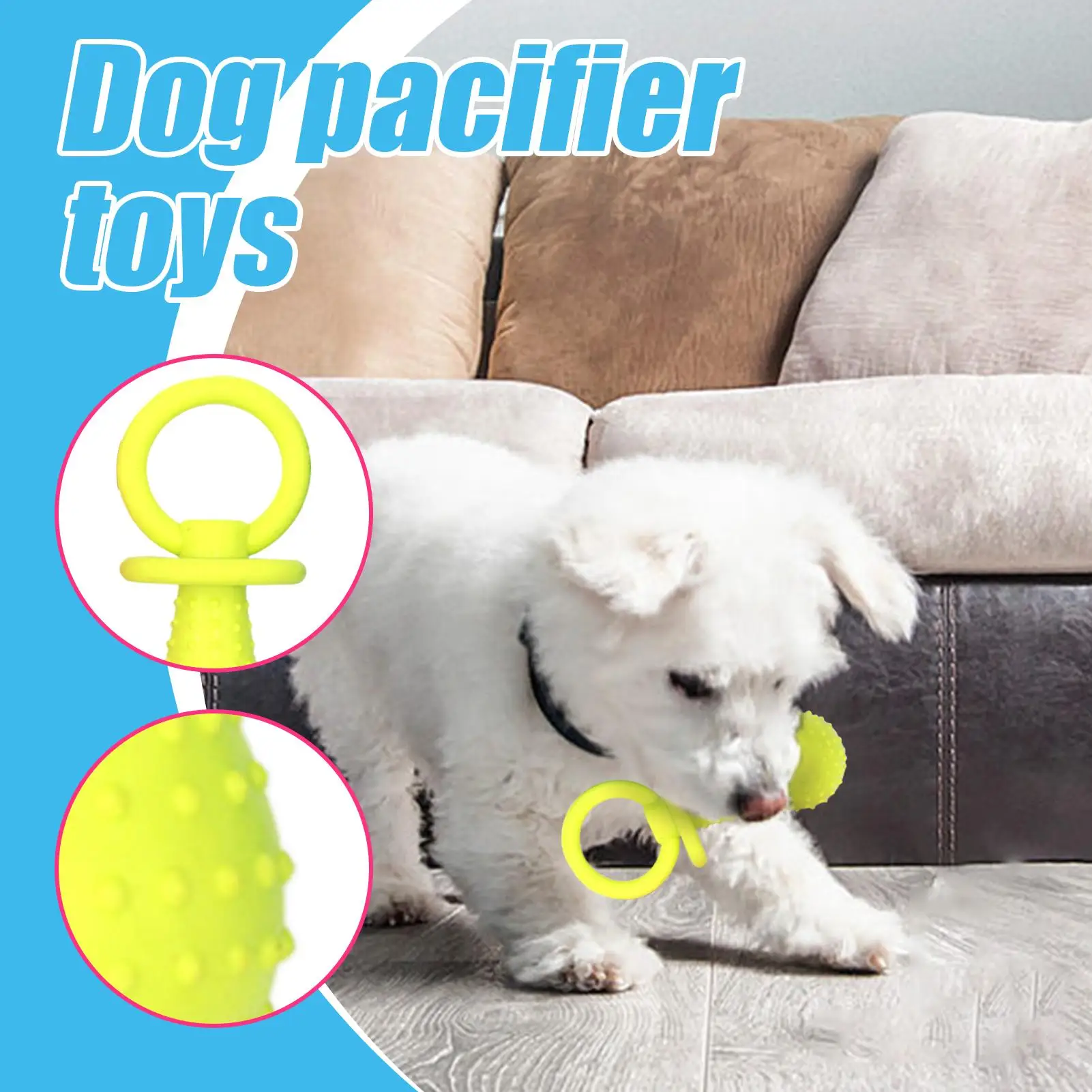 Hundekau-Spielzeug für Welpen, imitiert das Stillen, sicheres Haustier-Kauspielzeug, beruhigender Beißring für Reisen, Park, Zuhause, Haustierbedarf