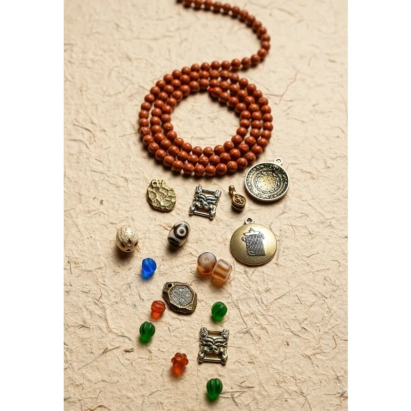 Original Design Toothless Small Rudraksha Buddhist Prayer Mala Beads 108 Tibetan Necklace Bracelet Handmade Craft Art Spiritual view 6