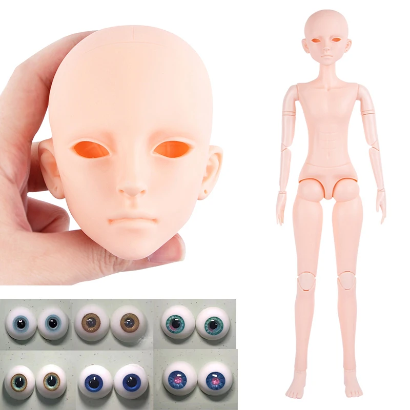 60cm Male BJD Doll Practice Makeup Doll Head or Whole Doll 21 Joints Movable DIY Doll Boyfriend Dolls Kids Doll Girls Toys Gift