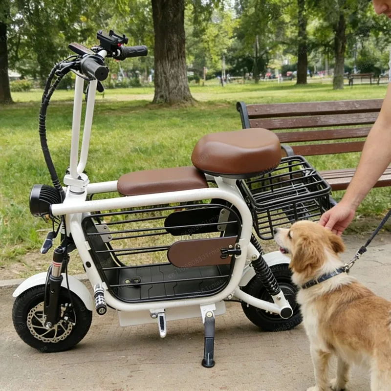 Pet electric scooter with cargo basket Lightweight design suitable for urban mobility mobility motorcycles