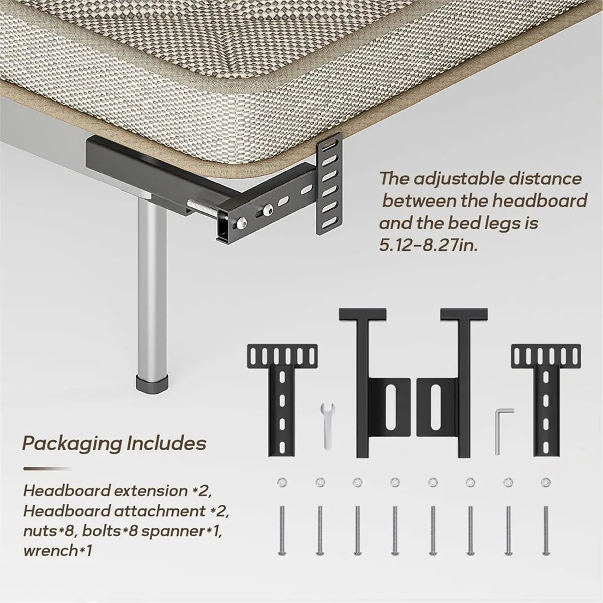 

High Quality Heavy Duty Headboard Bracket Kit, Universal Bed Frame Stabilizer , Fits Twin Full Queen Size