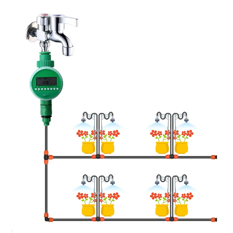 LCD Display Electronic Garden Watering Timer Automatic Irrigation Controller Intelligence Valve Plants Watering Control Device