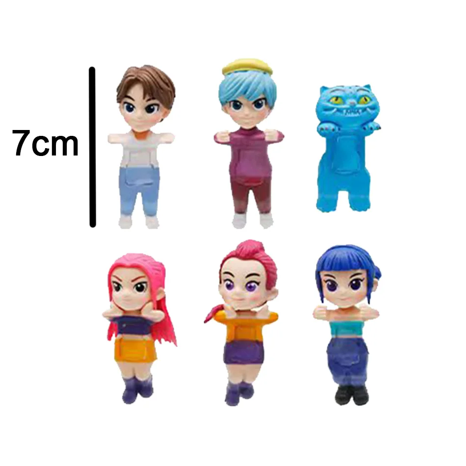 Anime Kpop Demon Hunters Figurka Model Seria Blind Box Dekoracja na Biurko Zabawka Statuetki Ozdoba na Halloween Boże Narodzenie Prezent dla Dzieci