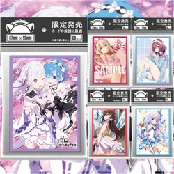 60 pz/set Anime Cards Sleeves PTCG Kafuu Chino Illyasviel Rem Nakano Miku Chizuru Self Made Anime Game Collection Protector Gift