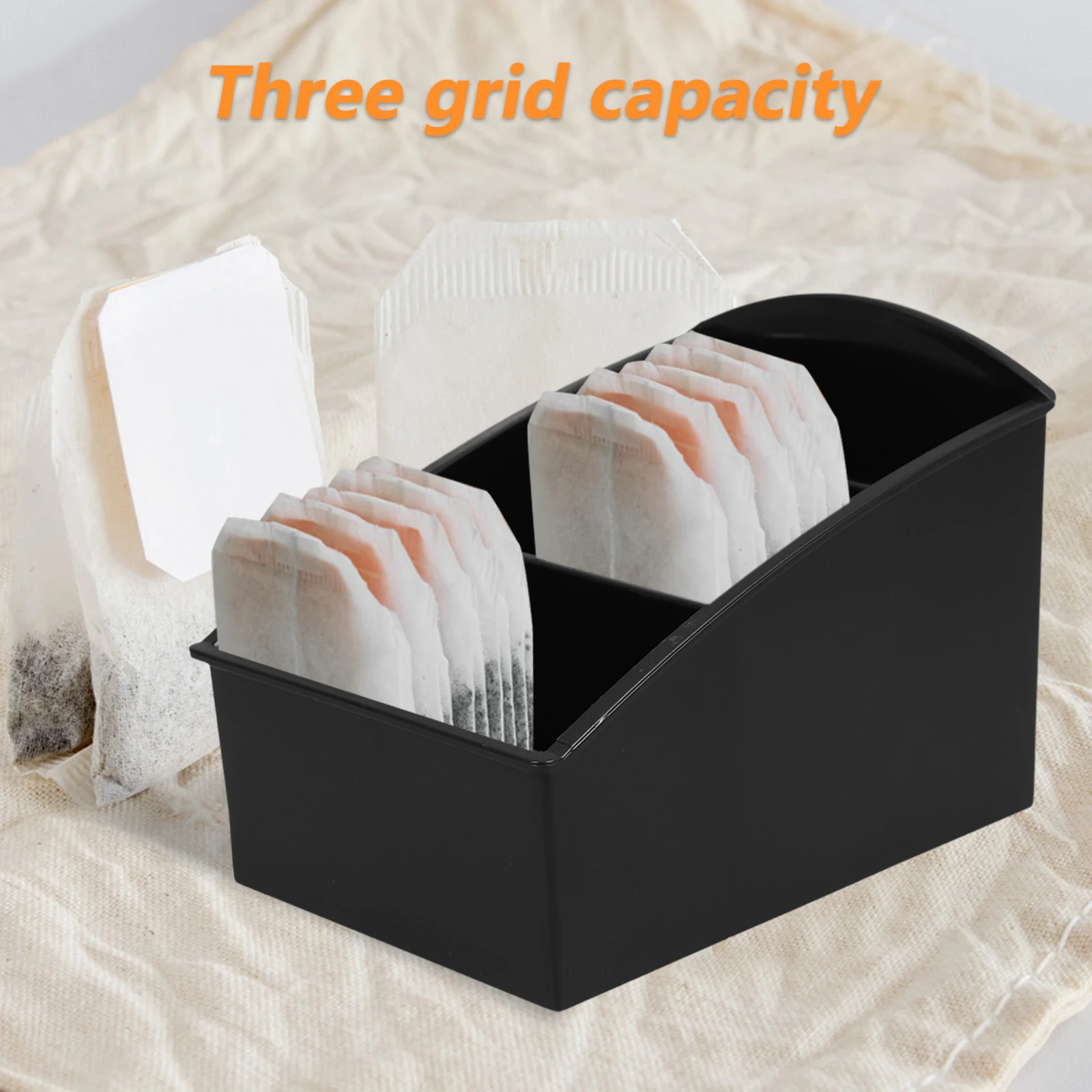 

Compact Tea Bag Organizer Coffee Station Candy Bag Holder Multi Grids Desktop Sugar Box