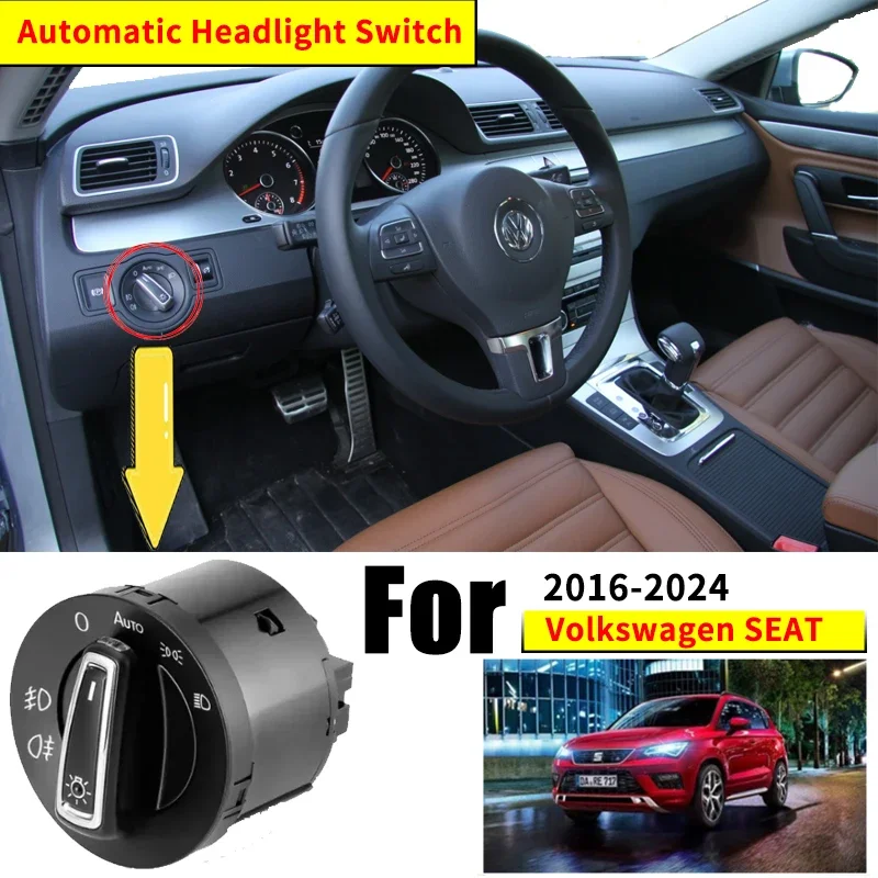 Car Headlight Automatic Switch For Cupra SEAT Ateca KH7 2016~2024 Auto Upgrade Modificati Tuning Accessories 2017 2021 2022 2023