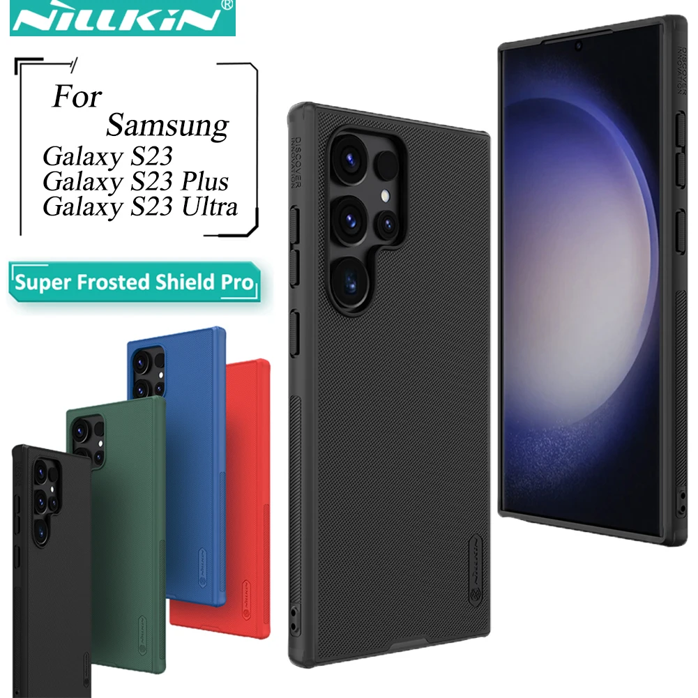 

Матовый защитный чехол Nillkin Pro для телефона Samsung Galaxy S23 Ultra / S23 + S23 Plus, жесткая защитная задняя крышка из поликарбоната и ТПУ