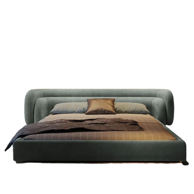 سرير مزدوج حديث مصمم بحجم كينغ سرير نوم سرير نوم شمالي موبليس بارا دورميتوريو أثاث غرف نوم اسكندنافية