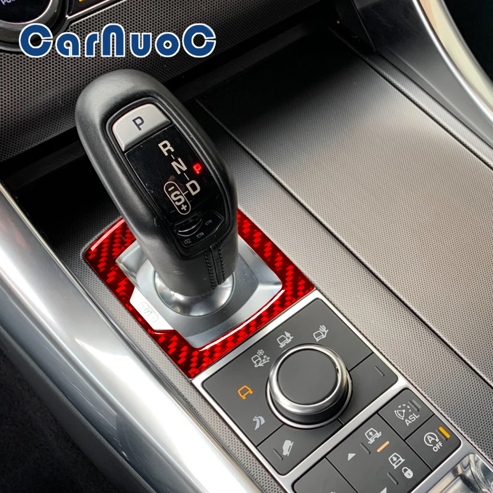 

Car Gear Panel Decorative Stickers For Land Rover Or Range Rover Sport 2014-2017 Auto Interior Accessories Carbon Fiber