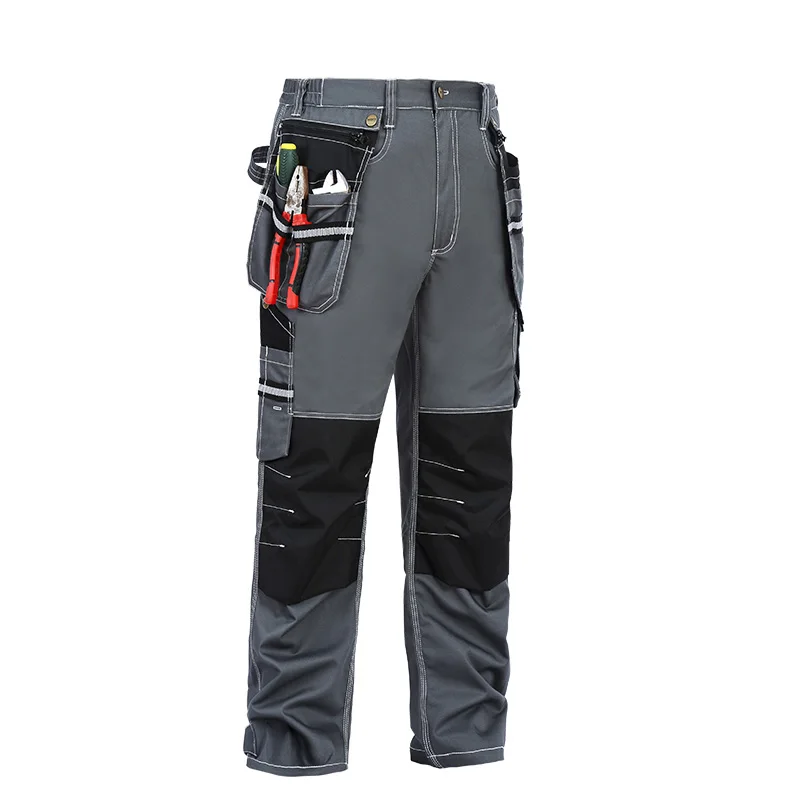 100% Cotton Working Cargo Pants with Detachable Pockets Working Pants Men Workwear Cargo Trousers for Knee Pads