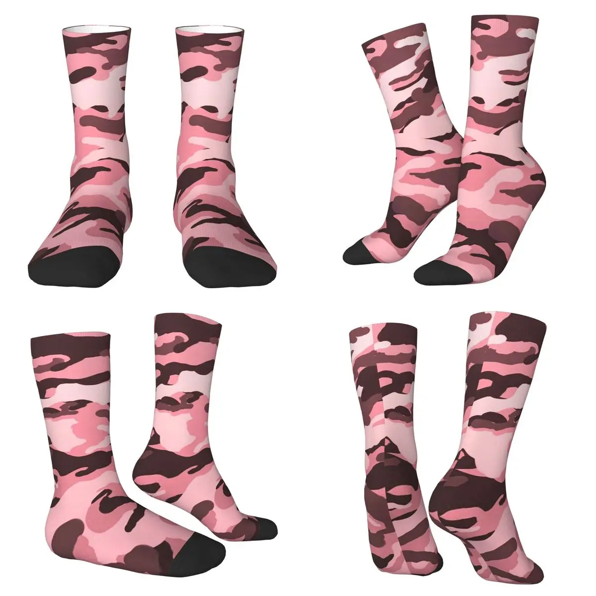 

Camo Classic Earth Toned Pattern Socks Harajuku High Quality Stockings All Season Long Socks for Man Woman Valentine's Day Gifts