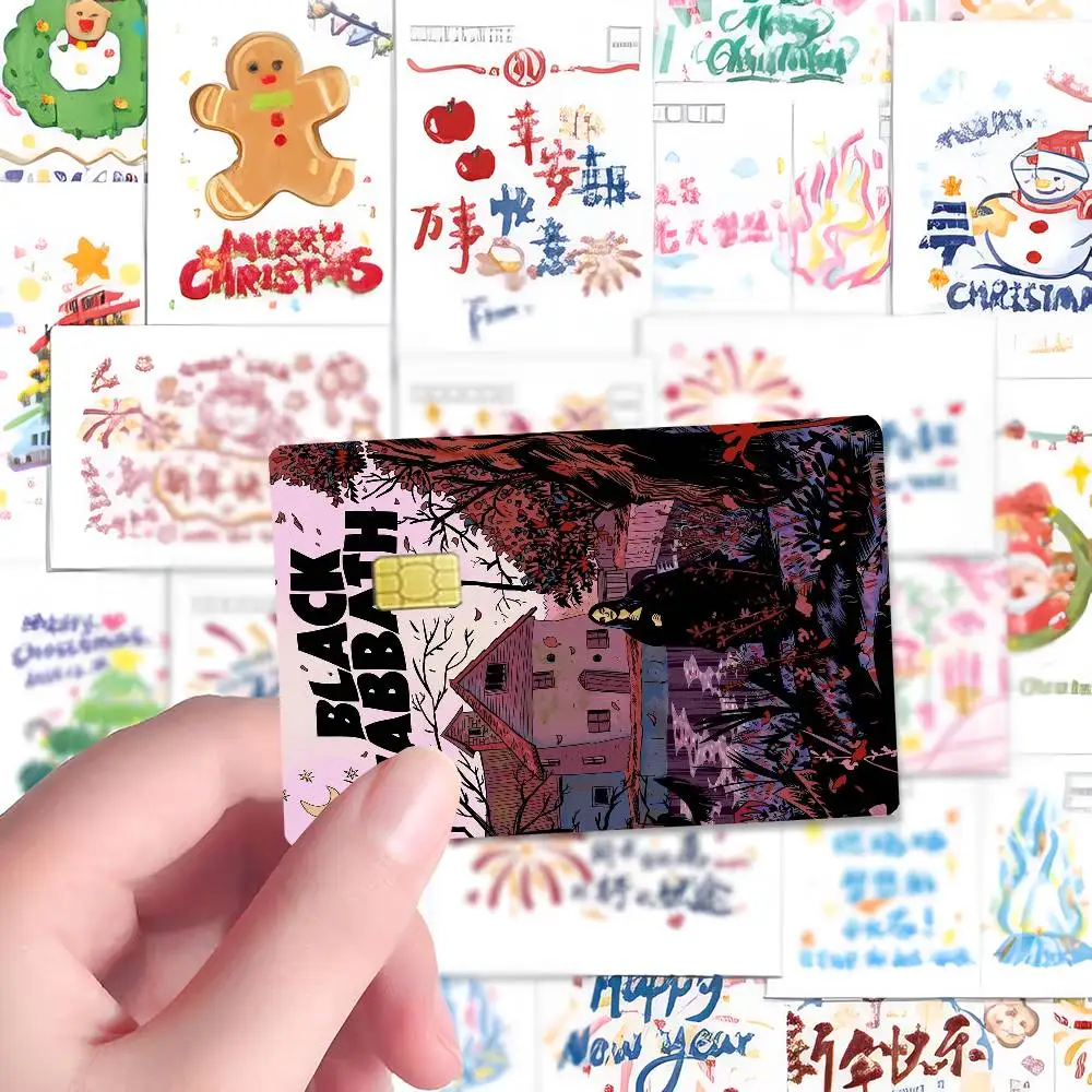Black Sabbath Heavy Metal Band Credit Card Skin Stickers for Card Transportation Card Waterproof Sticker Anti-scratch Women Gift